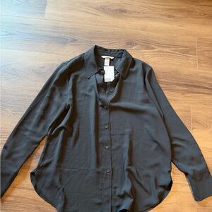 H&M Charcoal Button-Up Shirt